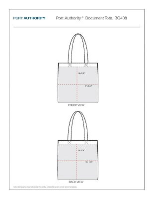 Port Authority Document Tote Bag - Set Of 3 - Image 3
