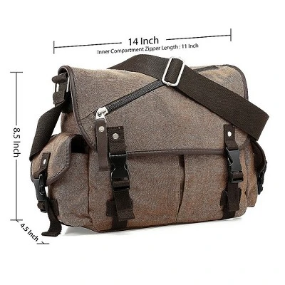 Gearonic Men Messenger School Shoulder Canvas Bag - Image 6