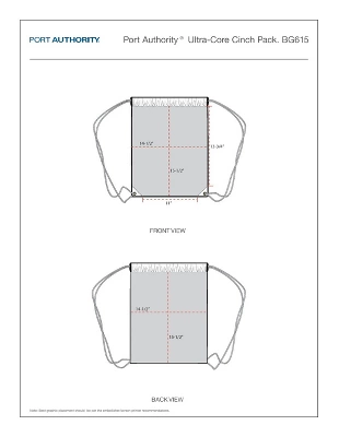 Port Authority Ultra-Core Cinch Pack - Set Of 3 - Image 4