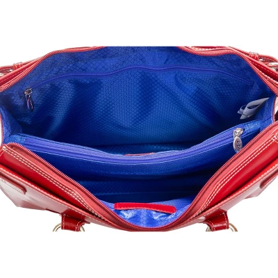 McKlein Winnetka 1 Leather Ladies' Laptop Handbag - Red - Image 4