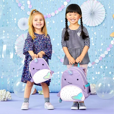 Skip Hop Zoo Little & Toddler Kids' 12" Backpack - Narwhal - Image 6