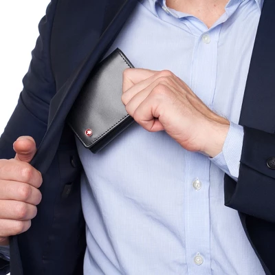 Alpine Swiss Leon Mens RFID Blocking Trifold Wallet Smooth Leather Comes In Gift Box - Image 4