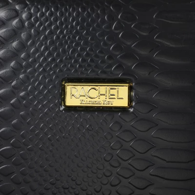 Rachel Rachel Roy 20" Black Snakeskin Hard Cover Carry-On Luggage - Image 5