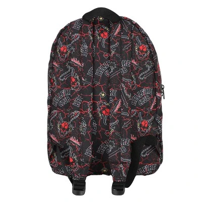 Stranger Things Hellfire Club AOP Black Laptop Backpack - Image 3