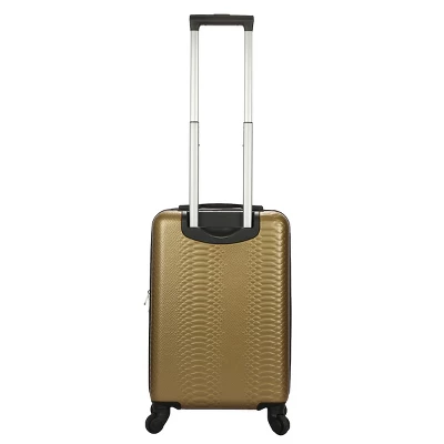 Rachel Rachel Roy 20" Gold Snakeskin Hard Cover Carry-On Luggage