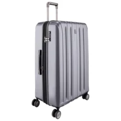 DELSEY Paris Titanium Expandable Upright Hardside Large Checked Spinner Suitcase