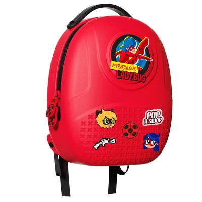 Miraculous Ladybug Pop N' Swop Ladybug Backpack With Handle, 6 Clip-on Badges And Zipper, Lightweight Durable Waterproof Bag With Adjustable Straps - Image 7