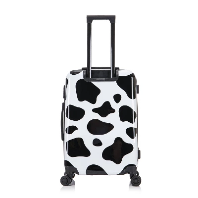 InUSA PRINTS Lightweight Hardside Medium Checked Spinner Suitcase - Cow - Image 6