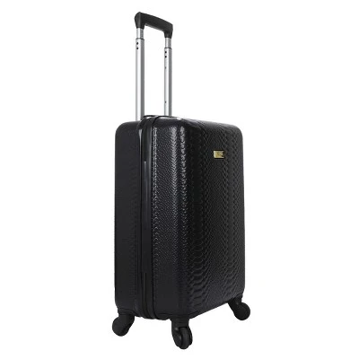 Rachel Rachel Roy 20" Black Snakeskin Hard Cover Carry-On Luggage
