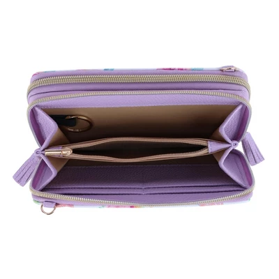 Buxton Women's Watercolor Garden Printed Vegan Leather Organizer Wallet - Image 3