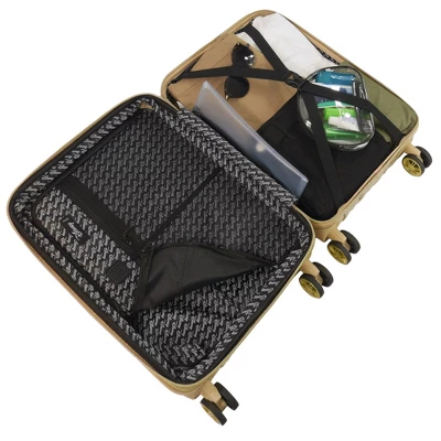 Disney Ful Minnie Mouse Quilted 3D Molded 21" Spinner Luggage, Gold - Image 4