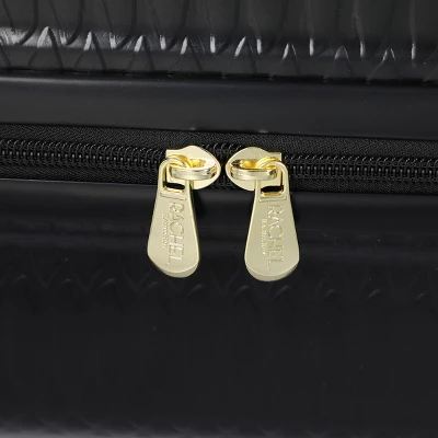 Rachel Rachel Roy 20" Black Snakeskin Hard Cover Carry-On Luggage - Image 4