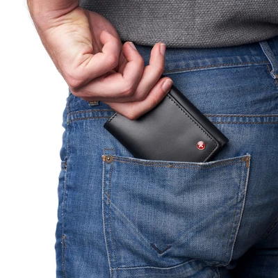 Alpine Swiss Leon Mens RFID Blocking Trifold Wallet Smooth Leather Comes In Gift Box - Image 2