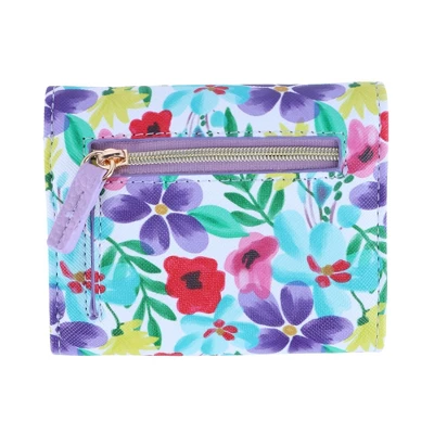 Buxton Women's Garden Party Printed Vegan Leather Mini Trifold Wallet - Image 3