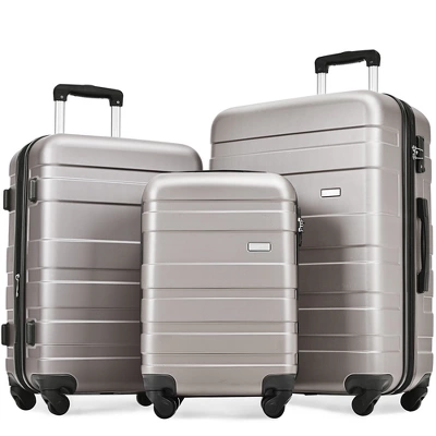 3 PCS Expandable ABS Hard Shell Luggage Set With Spinner Wheels And TSA Lock - ModernLuxe - Image 16