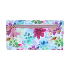 Buxton Women's Watercolor Floral Vegan Leather Bianca Organizer Wallet