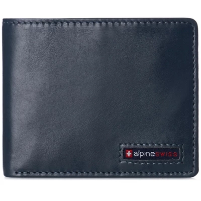 Alpine Swiss Mens RFID Blocking Cowhide Leather Wallet Bifold 2 ID Windows Divided Bill Section Comes In Gift Box - Image 12