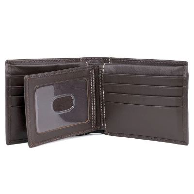 J. Buxton Sandokan Convertible Thinfold Wallet & Removable Card Case - Brown
