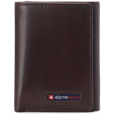 Alpine Swiss Leon Mens RFID Safe Trifold Wallet Cowhide Leather Comes In A Gift Box - Image 12