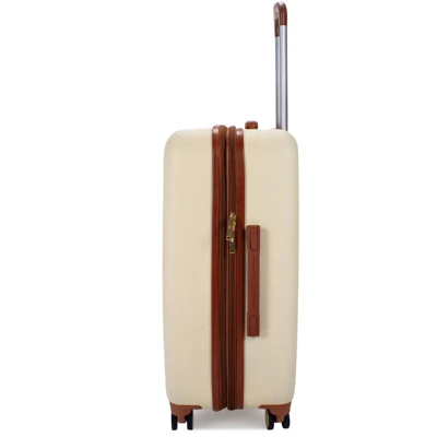 Badgley Mischka Mia Expandable Hardside Checked 3pc Luggage Set - Image 4
