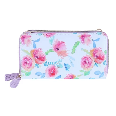 Buxton Women's Watercolor Garden Printed Vegan Leather Organizer Wallet - Image 5