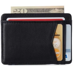 Alpine Swiss RFID Minimalist Oliver Front Pocket Wallet For Men Leather Comes In A Gift Box