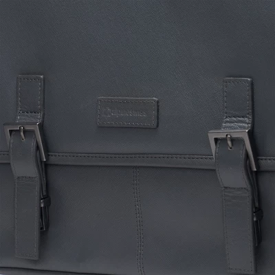 Alpine Swiss Genuine Leather 15.6” Laptop Briefcase Flap Over Messenger Bag - Image 5