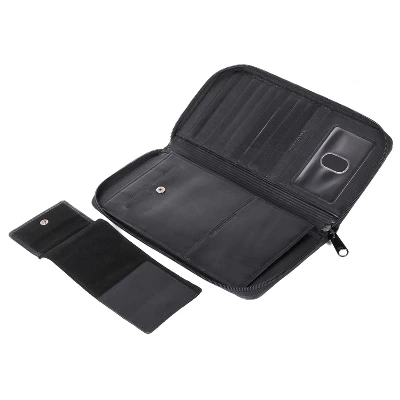 Dopp Regatta RFID Blocking Leather Zipper Passport Organizer - Black - Image 2