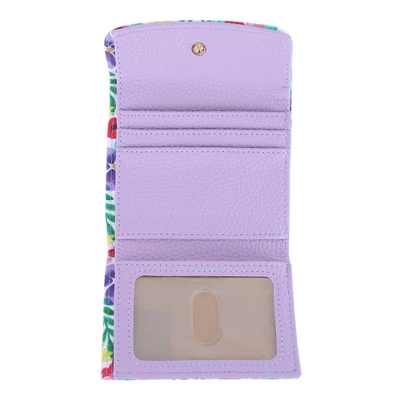 Buxton Women's Garden Party Printed Vegan Leather Mini Trifold Wallet