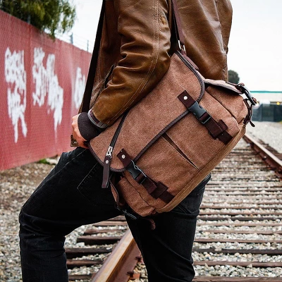 Gearonic Men Messenger School Shoulder Canvas Bag - Image 5