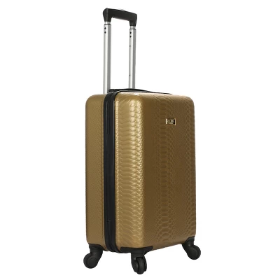 Rachel Rachel Roy 20" Gold Snakeskin Hard Cover Carry-On Luggage - Image 3