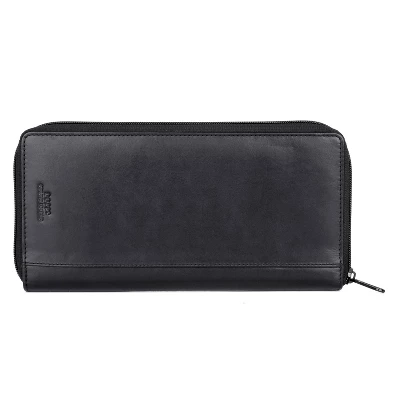 Dopp Regatta RFID Blocking Leather Zipper Passport Organizer - Black - Image 3
