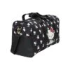 SANRIO Hello Kitty AOP In Nylon With PU Accents Black Wheeled Duffle