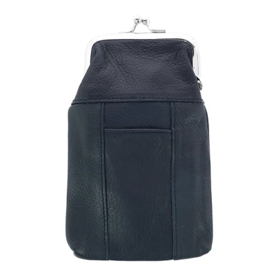 CTM Women's Leather Cigarette Case With Lighter Pocket - Image 6