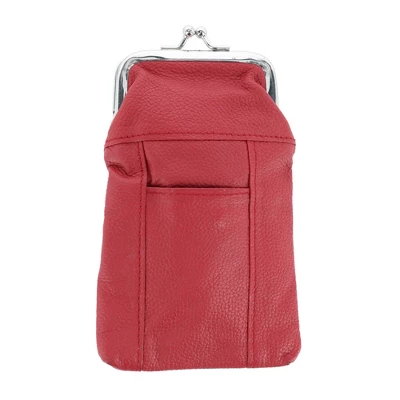 CTM Women's Leather Cigarette Case With Lighter Pocket - Image 7