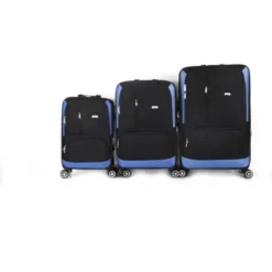 Mirage Luggage Dominic Soft Shell Lightweight Expandable 360 Dual Spinning Wheels Combo Lock 28", 24", 20" 3 Piece Luggage Set