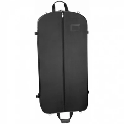 WallyBags 45" Premium Extra Capacity Travel Garment Bag With Shoulder Strap - Black