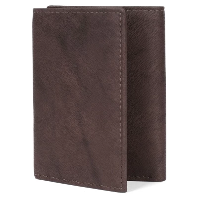 J. Buxton Dakota Three-Fold Leather Wallet With ID Window - Image 6