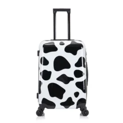 InUSA PRINTS Lightweight Hardside Medium Checked Spinner Suitcase - Cow