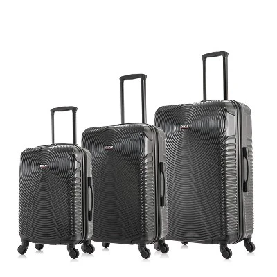 DUKAP Inception Lightweight Hardside Checked Spinner Luggage Set 3pc