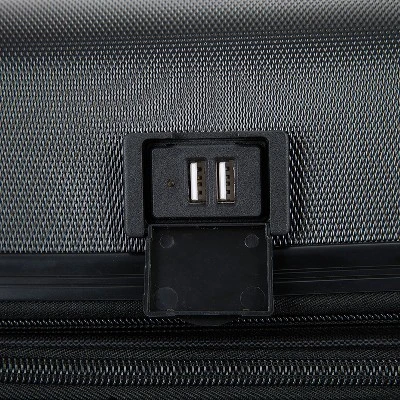 DUKAP Intely Smart 3pc Hardside Checked Luggage Set With Integrated Weight Scale And USB Port - Image 6