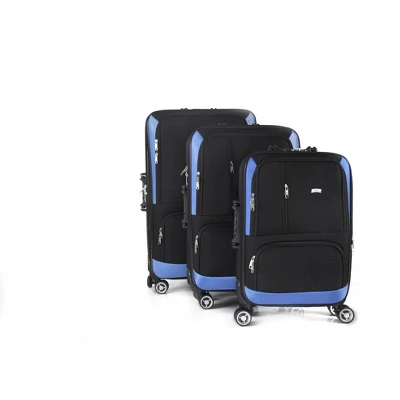 Mirage Luggage Dominic Soft Shell Lightweight Expandable 360 Dual Spinning Wheels Combo Lock 28", 24", 20" 3 Piece Luggage Set - Image 3