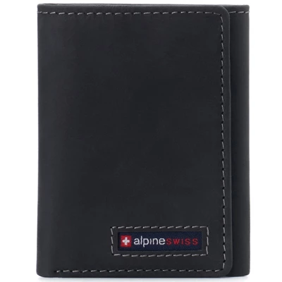 Alpine Swiss Leon Mens RFID Safe Trifold Wallet Cowhide Leather Comes In A Gift Box - Image 10