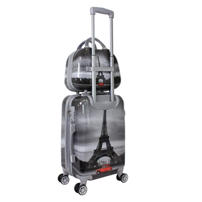 World Traveler Destination 2-Piece Carry-on Hardside Spinner Luggage Set - Paris