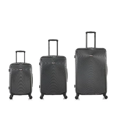 DUKAP Inception Lightweight Hardside Checked Spinner Luggage Set 3pc - Image 5