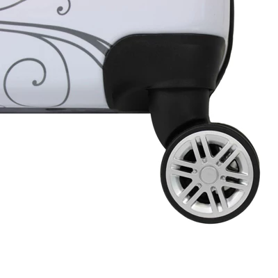 World Traveler Butterfly 4 Piece Hardside Upright Spinner Luggage Set - Image 6