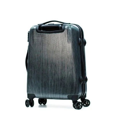 Olympia USA Aerolite Expandable Hardside Checked Spinner Suitcase - Gray