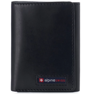Alpine Swiss Leon Mens RFID Safe Trifold Wallet Cowhide Leather Comes In A Gift Box - Image 11