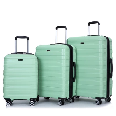 3 PCS Expanable Luggage Set, PC Lightweight Hardshell Spinner Wheel Suitcase With TSA Lock (21+25+29)-ModernLuxe