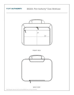 Port Authority Classic Exec Briefcase With Faux Leather Trim - Image 7